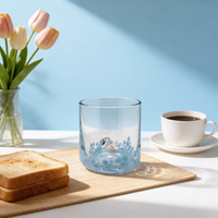 Groothandel 2026 Klassieke Moderne Glazen Sapglas Enkelwandig Herbruikbaar Voedselveilig Vaatwasmachinebestendig Transparant Fruitpatroon Huisglas