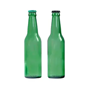 Made In China Factory Price Custom 330ml 500ml 640ml Green Beer Glass Bottle