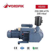Pompe à vide triphasée pour table de routeur CNC Wordfik VD250 250m³/h 7.5kW 10HP, pompe à palettes sèche, remplace VTLF2.250