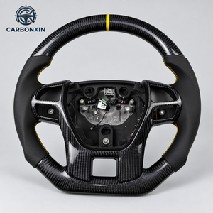 Volante Deportivo de Fibra de Carbono y Cuero con 3 Radios y Agarre de 40 mm para F-150 Ranger Maverick Everest Bronco y Bronco Sport - Product Image 3
