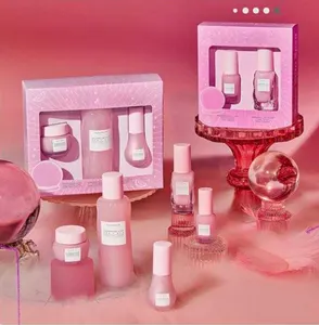 Op Maat Gemaakte Logo Bedrukte Luxe Kartonnen Lade Glijdende Cadeau Make-Up Huidverzorgingsset Voor Cosmetica