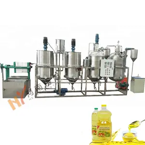 Efficient batch cooking oil refine machine soybean sunflower cottonseed palm oil refinery machinery