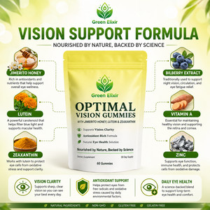 Clarity Vision Gummies Jimerito Miel Lutéine Zéaxanthine Compléments à base de plantes pour la santé oculaire, la relaxation corporelle et le soulagement du <span class=keywords><strong>stress</strong></span> - Product Image 3