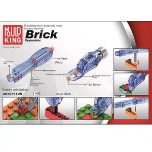 Separador de Ladrillos de Plástico ABS Transparente Rojo y Azul, Herramienta Multifuncional, Segura, Fácil de Usar, Desmontaje, Educativo - Product Image 2