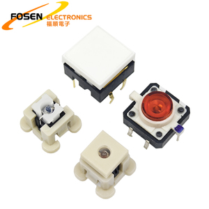 13.4*13.4 레드 Bull RGB 풀 컬러 LED 조명 전술 스위치를 통해 구멍 푸시 버튼 스위치 <span class=keywords><strong>Pcb</strong></span> 패널에 대한 순간 - Product Image 6