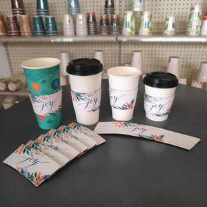 Tasses à café de Noël en papier Dri Eco Gobelets en papier jetables à double paroi de qualité alimentaire biodégradables de 12oz pour chaud - Product Image 5