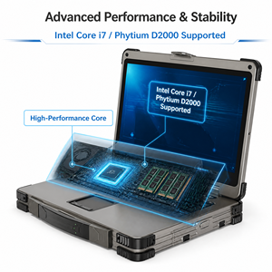 Ordinateur portable robuste à grand écran de 17,3 pouces, Intel Core i9 i7 13e génération, ordinateur industriel avec GPU dédié, lisible en plein soleil, ordinateur portable d'extérieur - Product Image 2