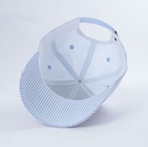 Nouvelle conception professionnelle personnalisée pour le sport en plein air, casquette de baseball à 6 panneaux à rayures fines, réglable, tendance, vente en gros, directement de l'usine - Product Image 5