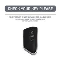 Étui en suède pour clé de voiture, coque de protection avec chaîne pour Volkswagen VW New Sagitar Teramont Passat Tiguan L Pro ID3 ID4X ID6X 2026