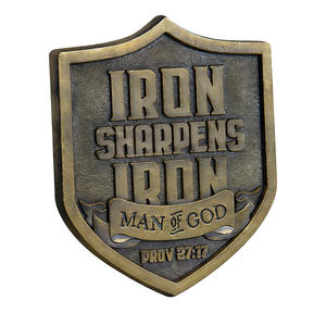 Moneda de Metal Personalizada con la Imagen de Hombre de <span class=keywords><strong>Dios</strong></span>, en Forma de Escudo, con Relieve 3D, Regalo Cristiano para Fiestas, Decoración para el Hogar - Product Image 3