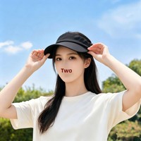 Topi Bisbol Wanita Warna Solid dengan Pinggiran Lebar dan Bagian Atas Terbuka, Kasual untuk Pemakaian Sehari-hari, Mode Musim Panas, Baru, Minimalis, Serbaguna, Topi Visor untuk Aktivitas Luar Ruangan.