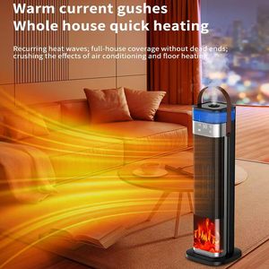 Nuevo Modelo de Calefactor Inteligente con Simulación de Fuego 3D, Ventilador de Aire Caliente Vertical con Calefacción de Cerámica PTC - Product Image 3