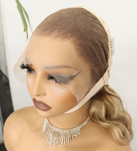 Wig Rambut Asli Pirang Abu dengan Akar Gelap, Lace Front 13x4, Gelombang Longgar, 100% Rambut Brasil, Highlight Pirang 613 - Product Image 4