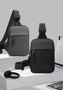 맞춤형 로고 싱글 숄더백 방수 미니 크로스바디백 야외 캐주얼 폰 가슴 가방 남녀 공용 - Product Image 4
