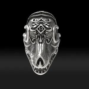 Anillo MORIOR <span class=keywords><strong>INVICTUS</strong></span> para Hombre, Aleación Oxidada, Joyería de Fe, para Fiesta (1 Pieza) - Product Image 5