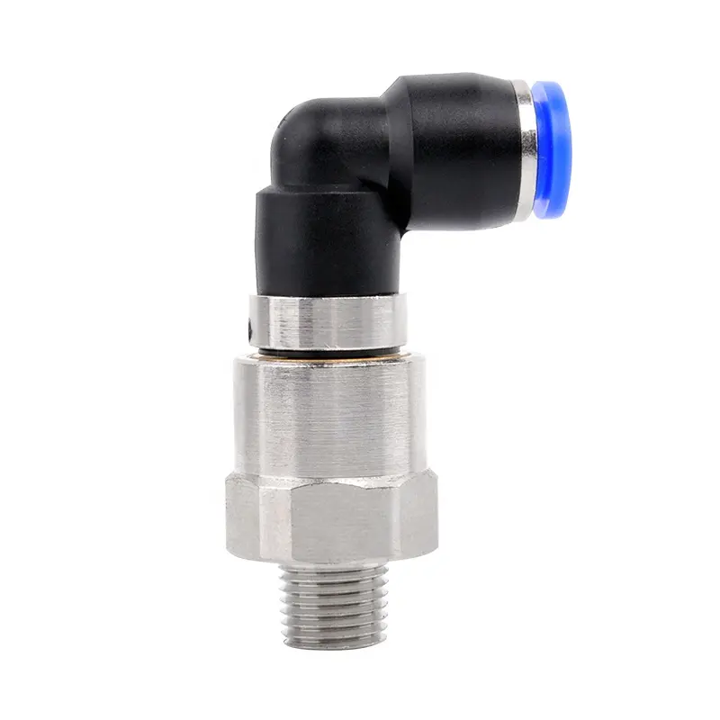 NHRL High Speed Air Swivel Joint Brass Elbow Fitting Pneumatic Push In Fittings Hose Brass Connector Quick Coupler Pneumatic