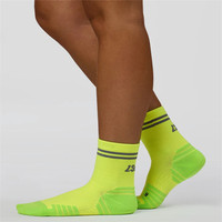 Chaussettes de course à pied personnalisées haute performance avec logo, couleur néon, fines, respirantes, faible MOQ, en nylon, pour la course à pied, le cyclisme et les sports