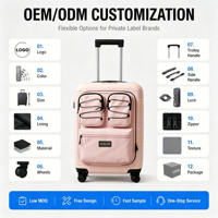 Valise de voyage de luxe à ouverture frontale, nouvelle poche, design extensible durable, coque rigide en PC étanche – Offre spéciale