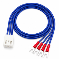Rangkaian Kabel Harness 3 Pin Kustom dengan Isolasi PVC dan Kawat Tembaga, Dilengkapi Terminal Garpu untuk Peralatan Elektronik