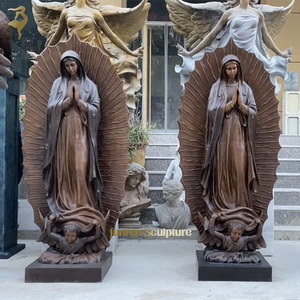 Artesanía de Metal al aire libre Iglesia Católica religiosa Virgen María y Jesús estatua de bronce escultura Estatua de la Virgen María de bronce - Product Image 4
