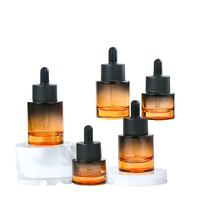 Flacon compte-gouttes rond en verre brun personnalisé, anti-lumière, 15ml, 20ml, 30ml, 40ml, 50ml, pour emballage de gouttes ophtalmiques, huiles essentielles et sérums