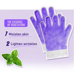 Groothandel hand voet paraffine handschoenen-Oem Hand Masker Hydraterende Handschoenen Whitening Hand Spa Huidverzorging Anti-Rimpel Lavendel Plant Extract Peeling Hand Masker