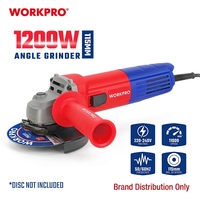 Meuleuse d'angle électrique professionnelle WORKPRO 1200W 115mm avec cordon, outil électrique pour le meulage