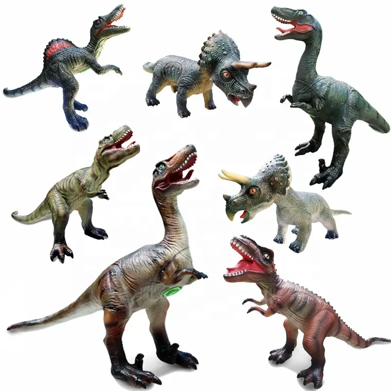 יצרנים סיטונאי IC קול ויניל כותנה יורה ילדים צעצועי סימולציה קול טירנוזאורוס רקס דינוזאור דגם צעצועים