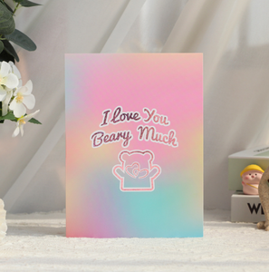 การ์ดอวยพรแบบสามมิติ3D รูปหัวใจหมีสีสันสดใสใหม่ของขวัญวันเกิดสำหรับ<span class=keywords><strong>เพื่อน</strong></span>และการ์ดเทศกาลการ์ดอวยพร - Product Image 4