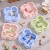 Bol anti-étouffement à alimentation lente NicePets avec tapis à lécher |   Bol antidérapant pour chien et chat à alimentation lente |   Ensemble d'alimentation bicolore 6 couleurs