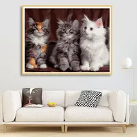 Раскраска по номерам Три маленьких котенка DIY