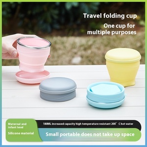 Taza de Agua Plegable de Silicona para Camping y Viajes, Apta para Uso Alimentario, para Enjuague Bucal - Product Image 2
