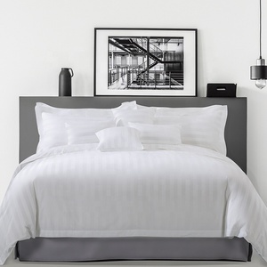 Lenzuola Standard di fabbrica Outlet Hotel con eleganti set di <span class=keywords><strong>biancheria</strong></span> da letto bianca con Design a strisce - Product Image 5