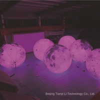 Ballon publicitaire géant gonflable en forme de lune/planète avec lumière LED pour extérieur
