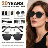 Montures optiques en acier et TR avec clip pour lunettes de soleil, montures de lunettes fournies avec des verres polarisés TAC