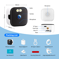 Caméra de sécurité intérieure de type fenêtre 3MP 2K, filaire, avec prise secteur, caméra WiFi 2.4G et 5G, vision nocturne couleur, détection de mouvement pour usage domestique