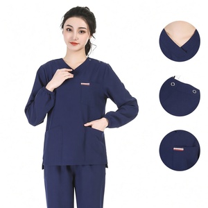 Tenue d'été haut de gamme pour infirmières – Extensible, séchage rapide, unisexe, pour usage hospitalier, conçue pour prévenir l'exposition accidentelle - Product Image 2