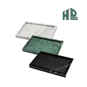 Durable Natural Marble Stone Trays for Nordic Marble Bathroom Serving and Home Decoration Decor