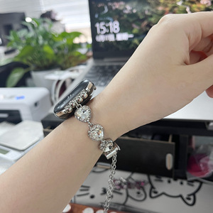 Bracelet de montre de luxe en strass, chaîne métallique scintillante pour IWatch Ultra/<span class=keywords><strong>SE</strong></span>/9/8/7/6/5/4/3/2/1 - Product Image 2