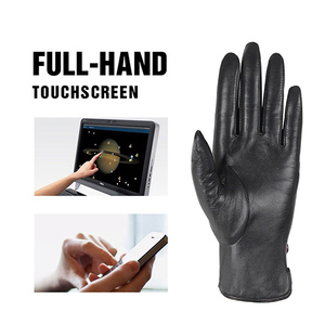 Vente en gros de gants thermiques en cuir de mouton de qualité supérieure pour le cyclisme avec écran tactile compatible à la mode pour l'extérieur - Product Image 2