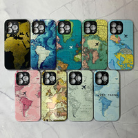 Coques de téléphone personnalisées avec impression UV de texture de carte unique pour iPhone 13 12 11 Pro Max Xr Xs