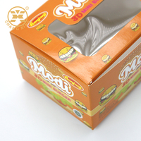 Venta al por mayor logotipo personalizado impreso plegable caja de cartón de azúcar de embalaje con ventana de plástico bajo precio MOQ cajas de papel