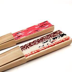 هدايا زفاف مخصصة لمحبي يد الضيوف ، مروحة يد كبيرة من خشب الخيزران ، مروحة شخصية بشعار شخصي - Product Image 5