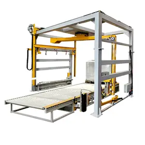 Volautomatische Roterende Arm Stretch Wikkels Stretch Wrap Gantry Pallet Wrap Machine Met Bovenste Vel Dispenser