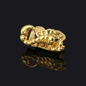 Grillz en <span class=keywords><strong>or</strong></span> et argent, scorpion, une seule <span class=keywords><strong>dent</strong></span>, bijoux hip-hop, grillz glacés pour hommes et femmes, <span class=keywords><strong>rappeur</strong></span> - Product Image 1
