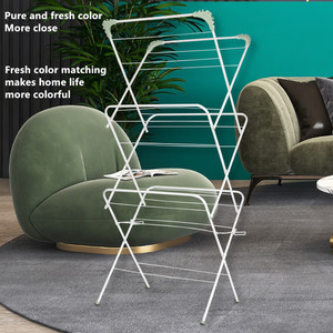 3 couches multifonctionnel bon marché intérieur et extérieur métal utilisation <span class=keywords><strong>pliable</strong></span> vêtements aérer tissu sèche-<span class=keywords><strong>linge</strong></span> vêtements serviette séchage Rack - Product Image 6