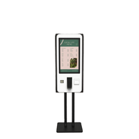 Kiosco de Autoservicio con Pantalla Táctil para Pedidos y Pagos, con Impresora de Recibos y Escáner QR para Restaurantes, de Montaje en Pared o con Base para Piso