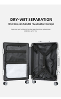 Promo! Koper Kabin Pesawat Bahan Aluminium Tahan Lama, Tas Laptop Custom 2 Set, Roda Universal Senyap Sederhana untuk PC