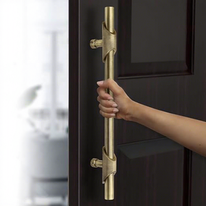 Poignée de barre en laiton contemporaine pour porte d'armoire, design durable, utilisation à domicile ou au bureau - Product Image 6