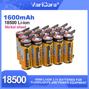 バリコアVC-1600C 1600mAh 3.7V/4.2V充電式円筒18500リチウムイオン電池 + ニッケルシート - Product Image 6